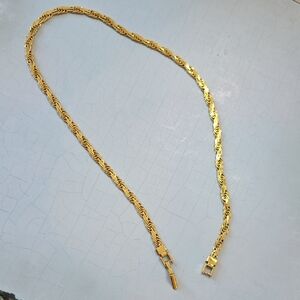 Stylish Gold Rope Chain Necklace. Goldplated